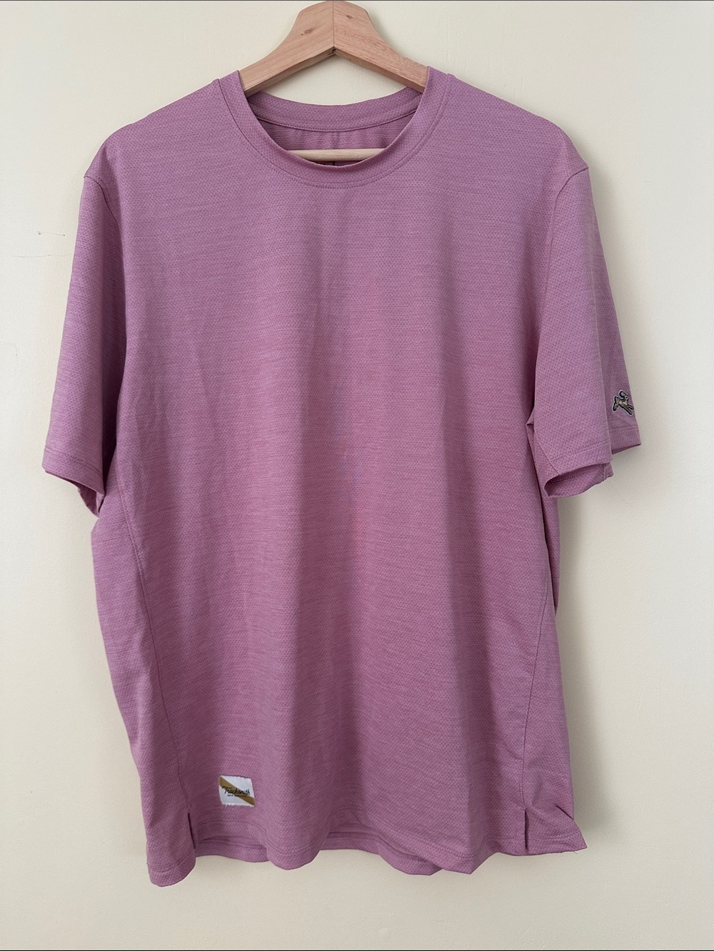 Tracksmith Men’s Tech Tee in Pink